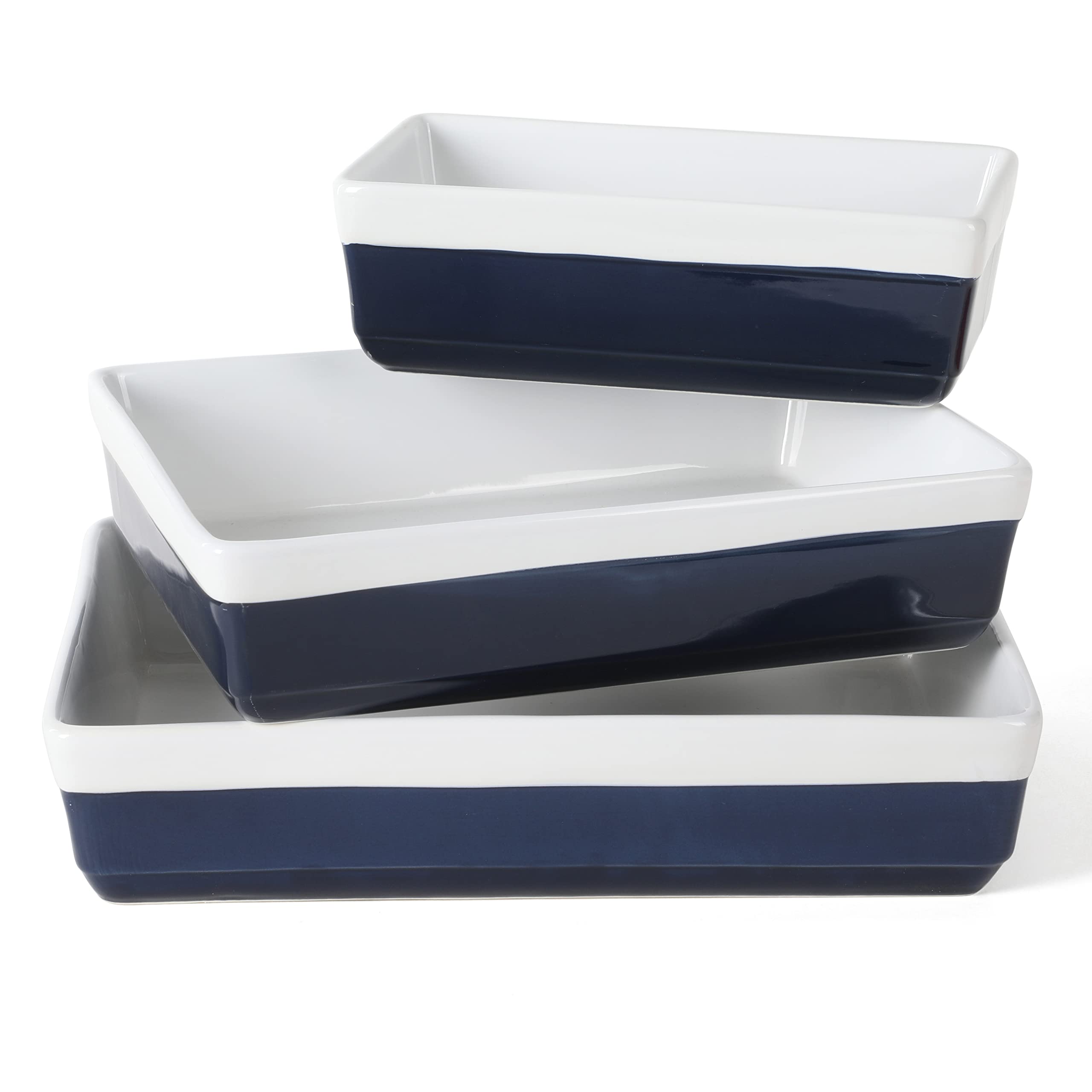 Martha Stewart Broadbrook Ceramic Bakeware, 13x9 Inch Rectangular Baking Dish with Handles, Cream Glazed Stoneware for Casseroles, Lasagna, Roasts & Desserts, Oven & Dishwasher Safe