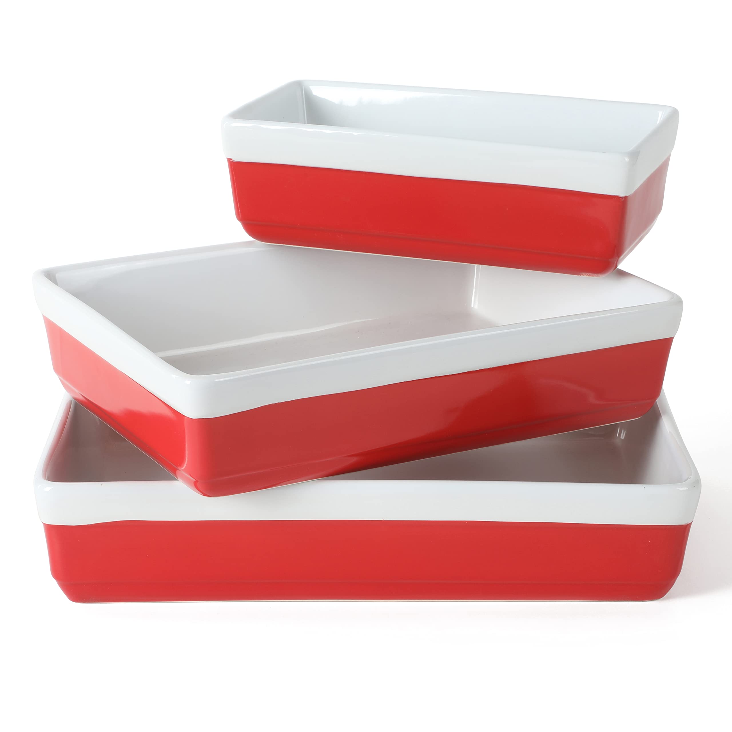 Martha Stewart Broadbrook Ceramic Bakeware, 13x9 Inch Rectangular Baking Dish with Handles, Cream Glazed Stoneware for Casseroles, Lasagna, Roasts & Desserts, Oven & Dishwasher Safe